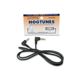 Hogtunes Audio Cable With 90 Degree Ends Black Universal