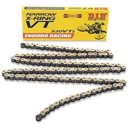 DID Chain 520 VT2 T-Ring Chain 120 Links Gold