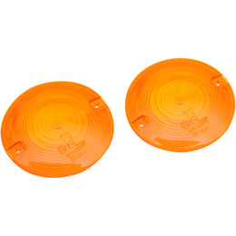 Drag Specialties Replacement Turn Signal Lenses Pair For Harley Amber 2020-0637