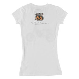 FMF Womens Kurt Caselli Sandstorm Short Sleeve V-Neck T-Shirt White