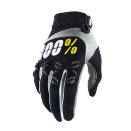 100% Mens Airmatic MX Motocross Offroad Riding Gloves Black