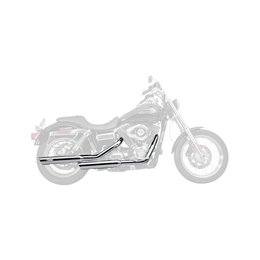 Akrapovic Slip-On Muffler Slash-Cut Chrome For Harley Davidson Dyna 06-14