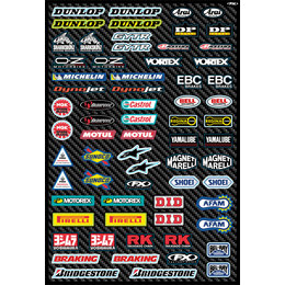 Factory Effex Street Micro Sponsor Sticker Decal Sheet Universal 15-68002