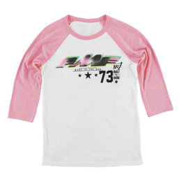 FMF Womens Number 1 3/4 Sleeve Raglan T-Shirt Pink