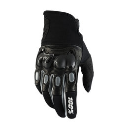 100% Mens Derestricted Leather Mesh MX Motocross Offroad Riding Gloves Black