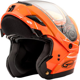 GMAX GM54S GM-54S Scribe Modular Snowmobile Helmet With Dual Pane Shield Orange
