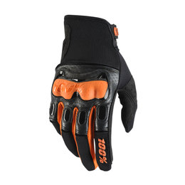 100% Mens Derestricted Leather Mesh MX Motocross Offroad Riding Gloves Black