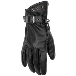 Black Brand Womens Crystal Leather Gloves