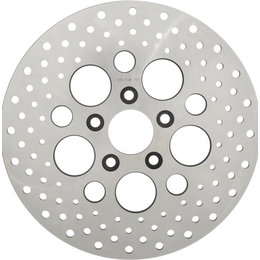Drag Specialties Drilled One-Piece Rear Brake Rotor For Harley Natural 1710-1907
