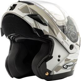GMAX GM54S GM-54S Scribe Modular Snowmobile Helmet With Dual Pane Shield White