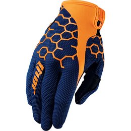 Thor Mens Draft Comb Textile Gloves Blue