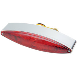 Drag Specialties LED Narrow Cat-Eye Taillight For Harley Chrome With Red