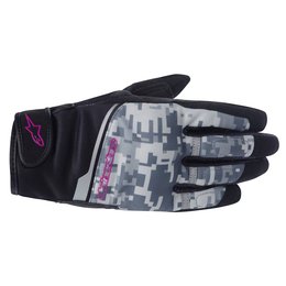 Grey Camo Alpinestars Womens Stella Haku Softshell Textile Gloves 2015
