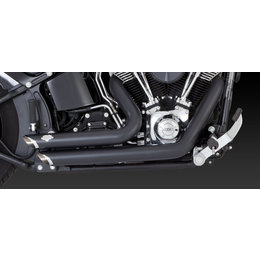 Vance & Hines ShortShots Exhaust Staggered Black For Harley FLST FXS 2012