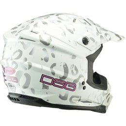 GMAX Womens Divas DSG GM76XS Leopard Snow Helmet White