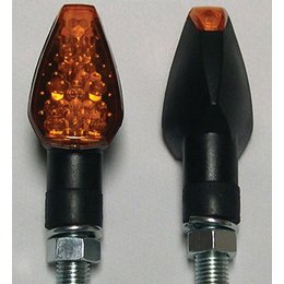 Black Bodies, Amber Lenses Dmp Led Marker Lights Dual Indicator Long Black Amber