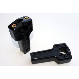 Joker Machine Dual Handlebar Clamp Assembly 4 Inch Black Anodized For Harley
