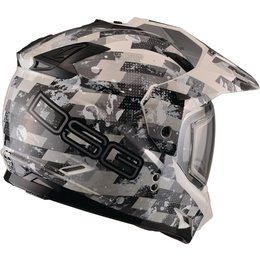 GMAX Womens Divas DSG GM11S Checked Out Sport Snow Helmet With Dual Pane Shield Off-white