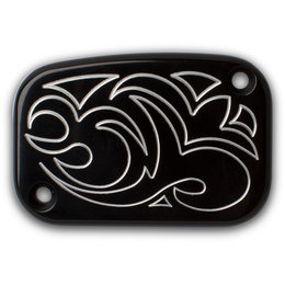 Arlen Ness Engraved Front Master Cylinder Cover For Harley FLTR Black 03-436 Black