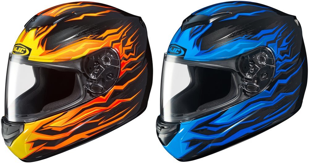 $99.99 HJC CS-R2 Flame Block Full Face Motorcycle Helmet #206103