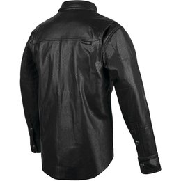 Speed & Strength Mens Killswitch Leather Moto Shirt Black