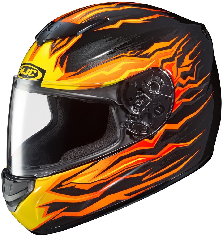 $58.52 HJC CS-R2 Flame Block Full Face Motorcycle Helmet #206103