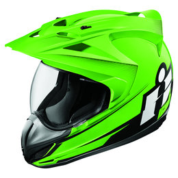 Icon Variant Double Stack Dual Sport Helmet With Visor Green