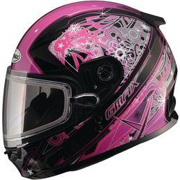 GMAX Youth Girls GM49YS Celestial Snowmobile Helmet With Flip-Up Shield Pink