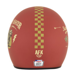 AFX FX-76 FX76 Speed Racer Open Face Helmet Orange
