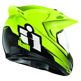 Icon Variant Double Stack Dual Sport Helmet With Visor Green