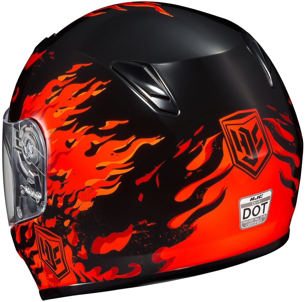 $99.99 HJC Youth CL-Y Flame Face Full Face Motorcycle #206112