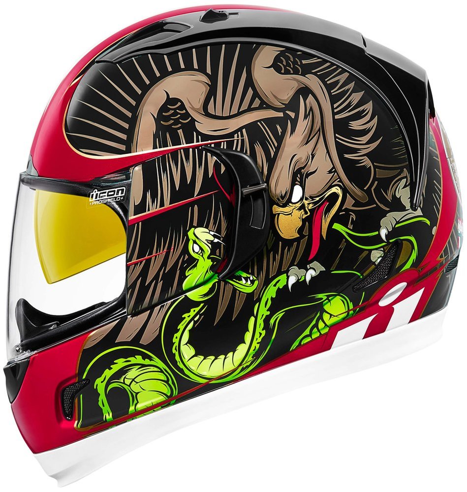 $185.00 Icon Alliance GT La Bandera Full Face Motorcycle Helmet Medium