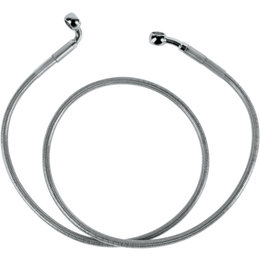 Drag Specialties 45-1/4 Inch Braided Front Brake Line For Harley 1204-2746 Metallic