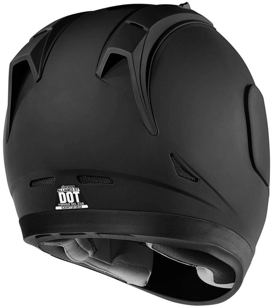 Icon Alliance GT Dark Matte Black Rubatone Full Face Motorcycle Helmet MEDIUM