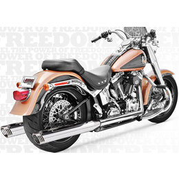 Freedom Performance Exhaust Racing Dual Chrome For Harley FLST FXST 2007-2013