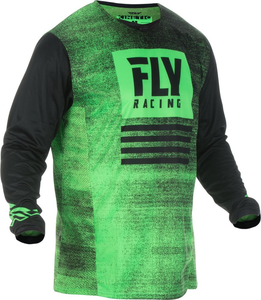 Fly Racing Kinetic Noiz Masculino Mx Offroad Jersey Neon Verde/Preto 