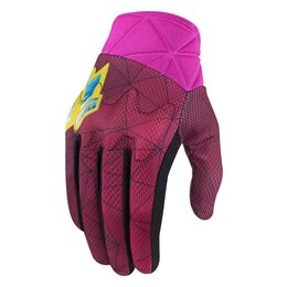 Icon Womens Anthem Blender Armored Touchscreen Textile Motorcycle Gloves 2015 Pink