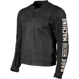 Speed & Strength Mens Rage With The Machine Armored Leather/Denim Riding Jacket Black
