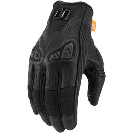 Icon Womens Automag Leather Gloves Black