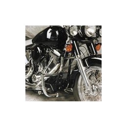 Lindby Front Highway Bar Chrome For Harley FLSTC FLSTF FLSTN Metallic