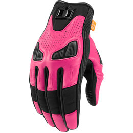 Icon Womens Automag Leather Gloves Pink