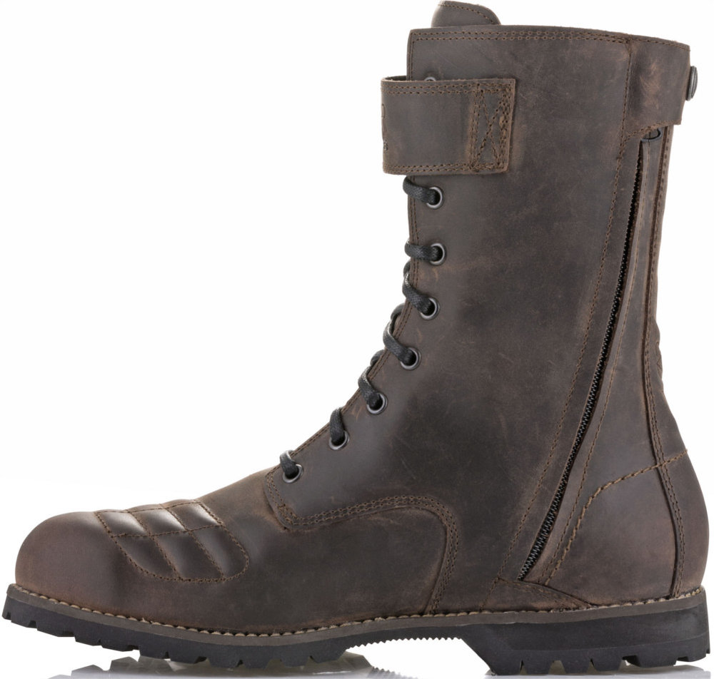 Alpinestars Belize Drystar Stivali Moto Uomo In Pelle Oleata: Marroni, Taglia 8, Impermeabili, Con Fibbie Regolabili