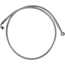Drag Specialties 38-1/4 Inch Braided Front Brake Line For Harley 1204-2753 Metallic
