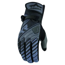 Icon Mens Raiden DKR Insulated Waterproof Textile Motorcycle Riding Gloves 2015 Grey