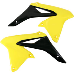 Acerbis Radiator Shrouds For Suzuki RM-Z250 Yellow Black 2171911017 Yellow