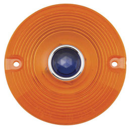 Chris Products Turn Signal Lens For Harley-Davidson Amber/Blue Dot DHD4AB Orange