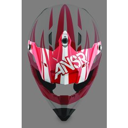 Red, White Answer Replacement Visor For Dyno Helmet Red White