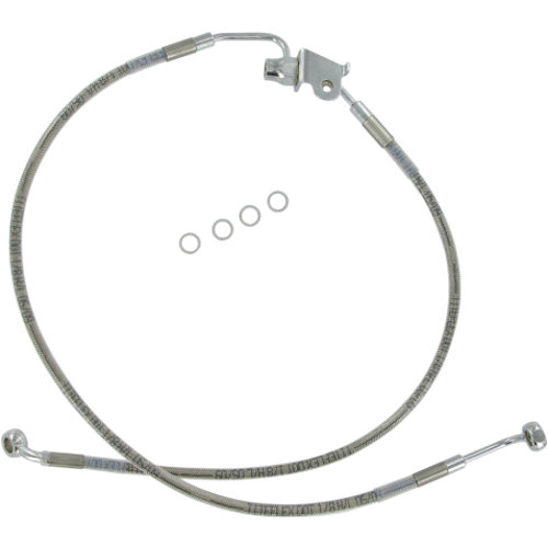 Drag Specialties Extended Stainless Steel Front Brake Line Kit 1741-2511