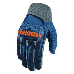 Icon Mens Raiden Arakis Armored Touchscreen Mesh Motorcycle Riding Gloves 2015 Blue