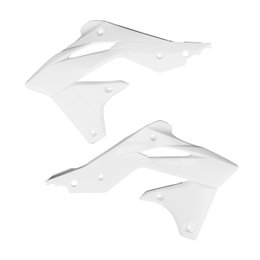 UFO Plastics Radiator Covers Pair For Kawasaki KX250F White KA04725-047 White